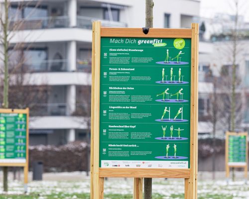 Greenfit-Parcours in der „Grünen Mitte“ Linz